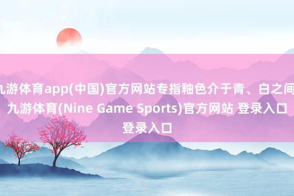 九游体育app(中国)官方网站专指釉色介于青、白之间-九游体育(Nine Game Sports)官方网站 登录入口