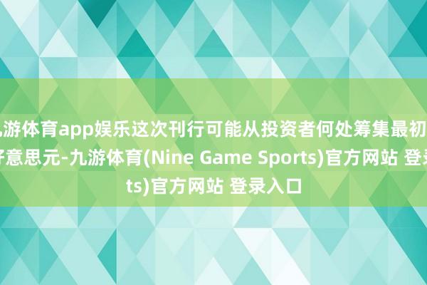 九游体育app娱乐这次刊行可能从投资者何处筹集最初 20 亿好意思元-九游体育(Nine Game Sports)官方网站 登录入口