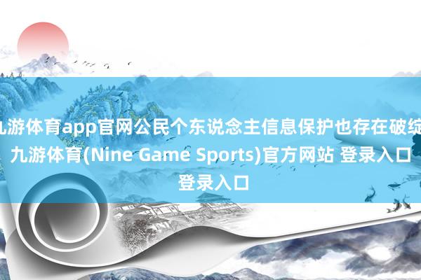 九游体育app官网公民个东说念主信息保护也存在破绽-九游体育(Nine Game Sports)官方网站 登录入口