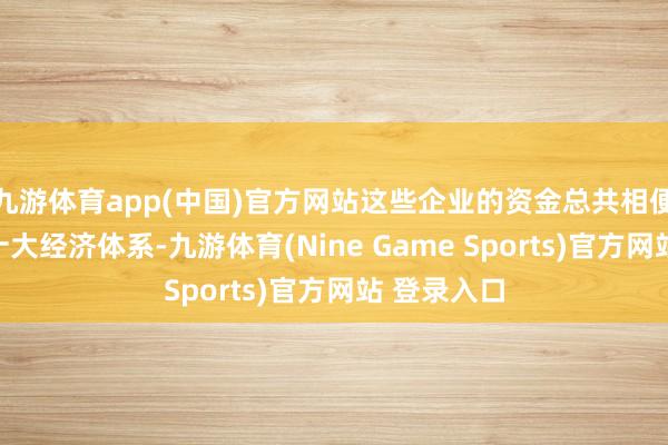 九游体育app(中国)官方网站这些企业的资金总共相便是各人第十大经济体系-九游体育(Nine Game Sports)官方网站 登录入口