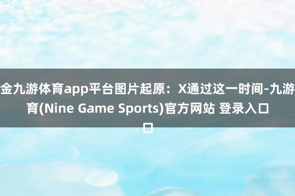 现金九游体育app平台图片起原：X通过这一时间-九游体育(Nine Game Sports)官方网站 登录入口
