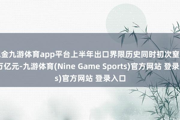 现金九游体育app平台上半年出口界限历史同时初次窒碍13万亿元-九游体育(Nine Game Sports)官方网站 登录入口