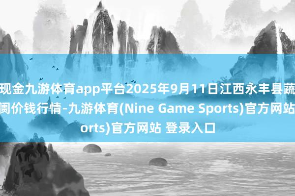 现金九游体育app平台2025年9月11日江西永丰县蔬菜批发阛阓价钱行情-九游体育(Nine Game Sports)官方网站 登录入口